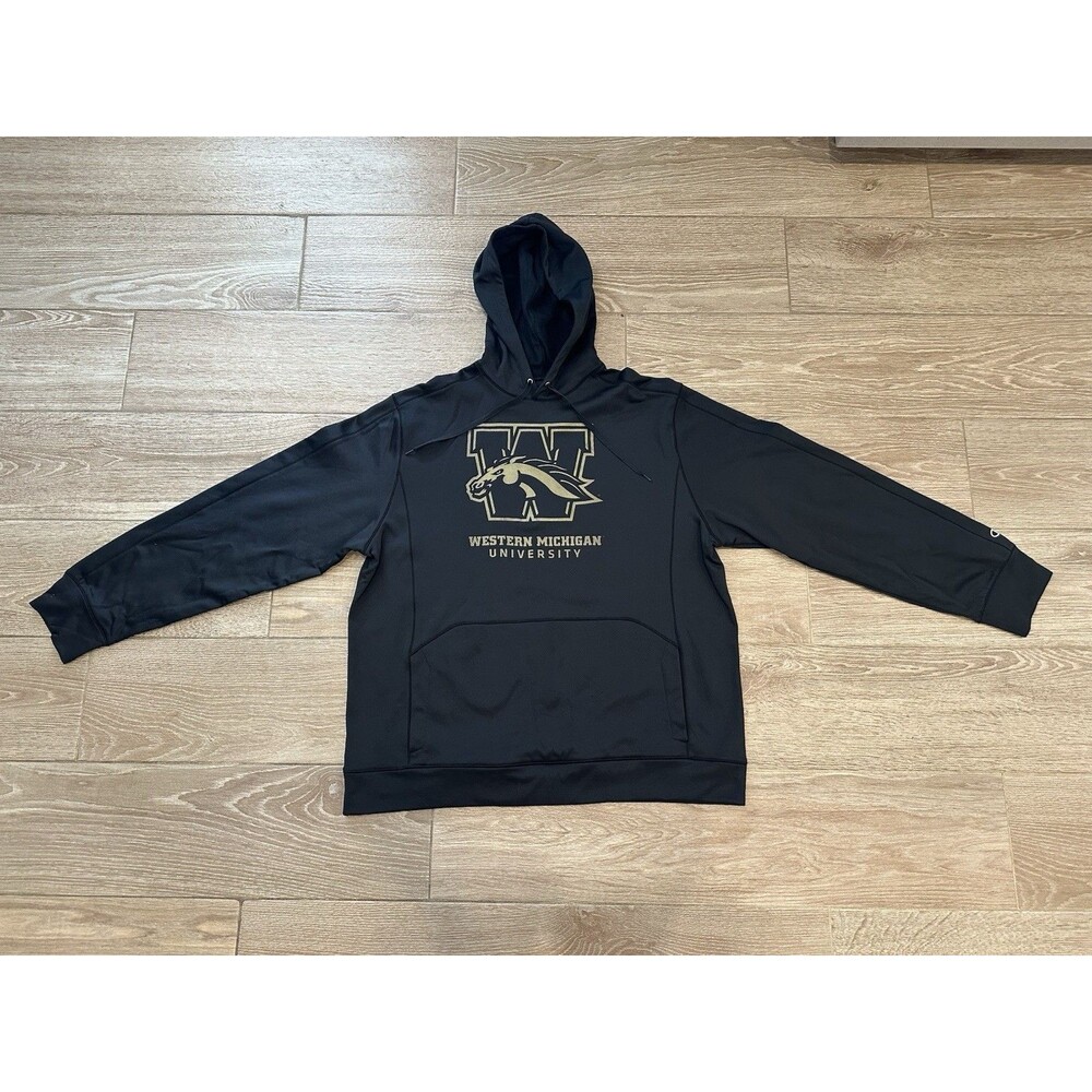 Western Michigan University Black Champion Hoodie WMU BRONCOS XXL